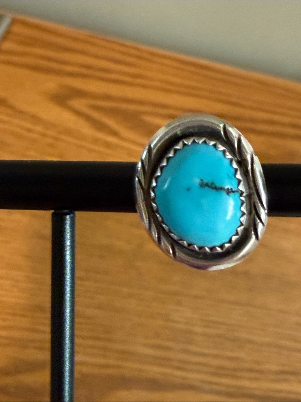 Vintage Navajo Sterling Silver Turquoise Earrings Native American Studs 6 grams - Picture 4 of 15